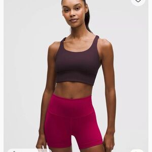 lululemon Energy Longline Bra *Medium Support, B–D Cups Black Plum